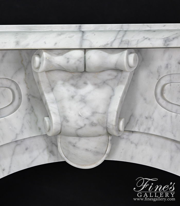 Marble Fireplaces  - Arched Style Carrara Marble Fireplace - MFP-2460